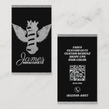 Barbería Crown Wings Logo Brillante Profesional