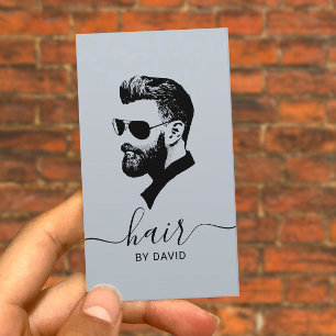 Tarjeta De Visita Barbería de barbería con estilo masculino