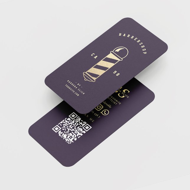 Tarjeta De Visita Barbería de peluquería de los hombres del polo de  (Subido por el creador)