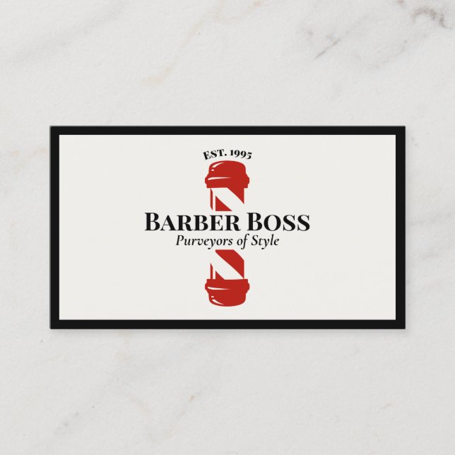 Tarjeta De Visita Barbería del Polo Rojo Guay (Anverso)