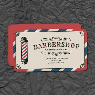 Tarjeta De Visita Barbería Estética Vintage