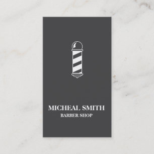 Tarjeta De Visita Barbería Minimalista Simple