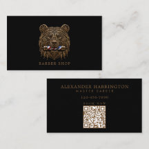 Barbería Profesional Minimal Bronce Oso