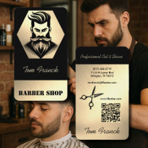 Barbería Profesional negro y dorado