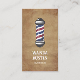 Tarjeta De Visita Barbería Rustica del Polo de Barbra