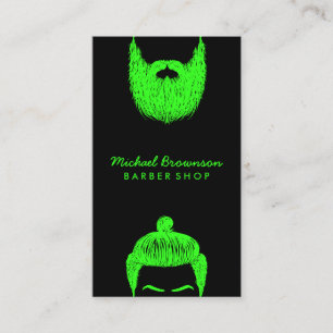 Tarjeta De Visita Barbero con logo de Hipster