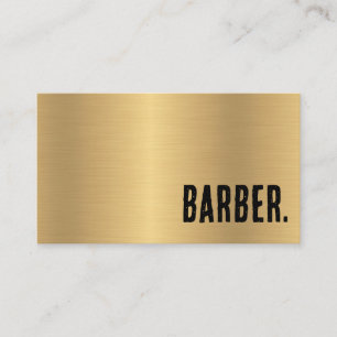 Tarjeta De Visita Barbero de Oro Falso Premier