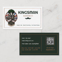 Barbero Vintage | Código QR de Barbería Personaliz