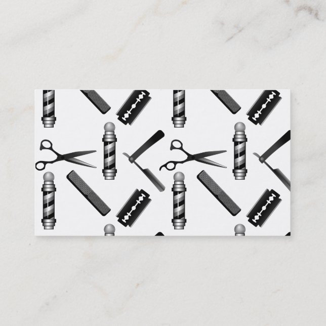 Tarjeta De Visita Barber's Shop Hairdresser (Reverso)