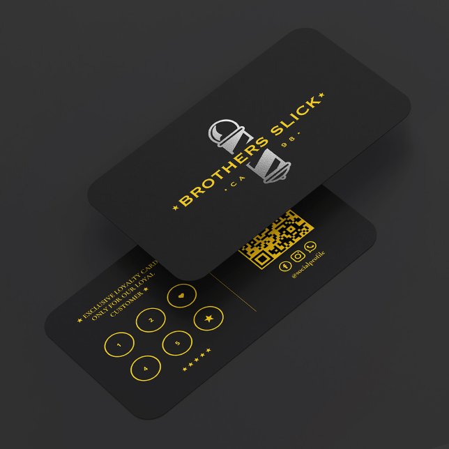 Tarjeta De Visita Barbershop Barber Pole Loyalty Yellow Black (Barbershop Barber Pole Loyalty Yellow Black Business Card
)