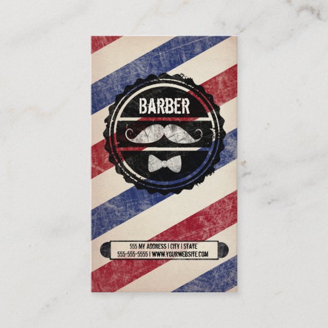 Tarjeta De Visita Barbershop Business Card (Anverso)