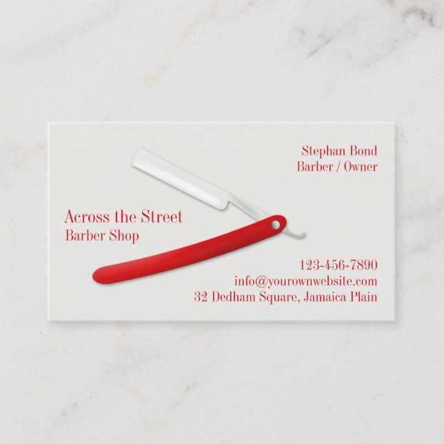 Tarjeta De Visita Barbershop Business Card (Anverso)