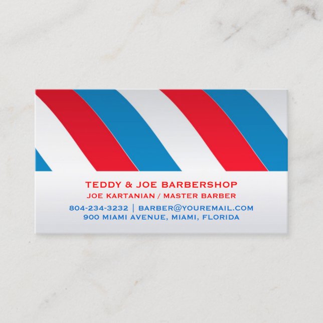 Tarjeta De Visita Barbershop Business Card (Anverso)