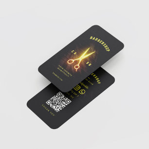 Tarjeta De Visita Barbershop Haircut Hairstylist Gslow Scissors