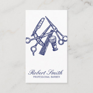 Tarjeta De Visita Barbershop   Herramientas estilistas del cabello d