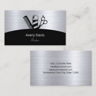 Tarjeta De Visita Barbershop Profesional Barber Shop Hairdresser Bar
