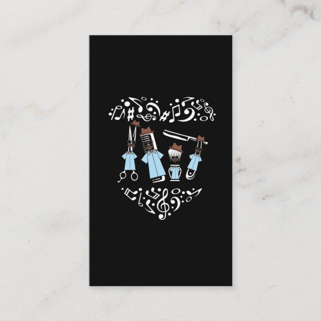 Tarjeta De Visita Barbershop Quartet Notas Musicales Banda Humor (Anverso)