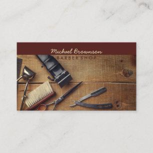 Tarjeta De Visita Barbershop Supply Photo Scissor Razor