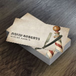 Tarjeta De Visita Barbershop Vintage Razor Hair Salon<br><div class="desc">Tarjetas de visita Barbershop Hair Stylist Vintage Razor Business.</div>