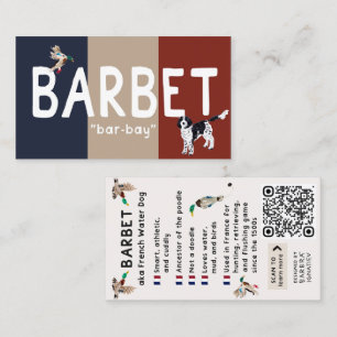 Tarjeta De Visita BARBET Dog Info Card