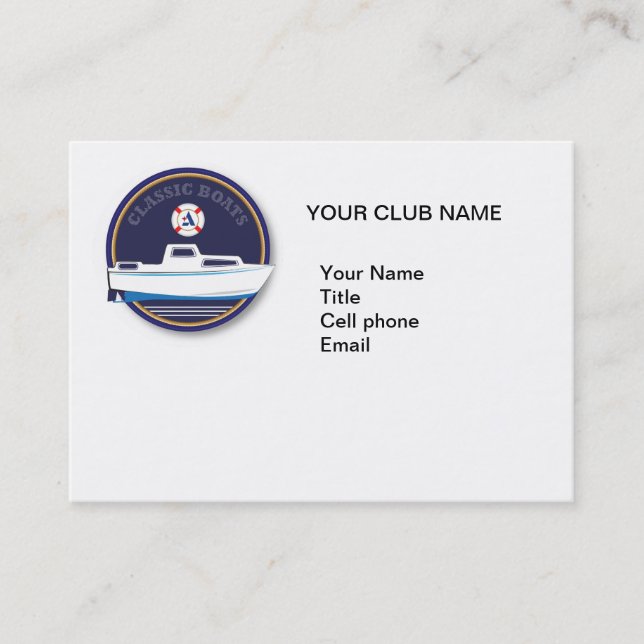 Tarjeta De Visita Barco clásico Albin (Anverso)