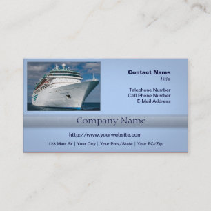 Tarjeta De Visita Barco de cruceros blanco grande