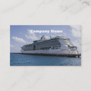 Tarjeta De Visita Barco de cruceros tropical