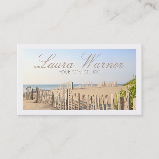 Tarjeta De Visita Barco de playa (Anverso)