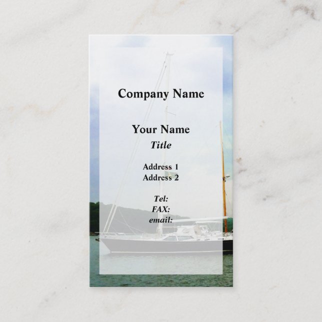Tarjeta De Visita Barco de vela en Anchor (Anverso)