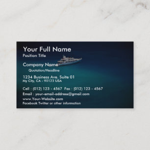 Tarjeta De Visita Barco en la bahía de Magens, St Thomas, Islas