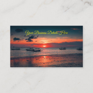 Tarjeta De Visita Barco marino Sunset
