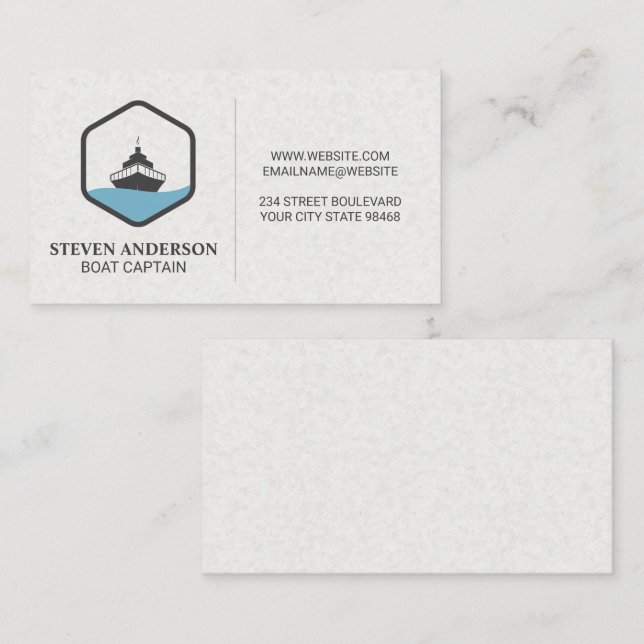 Tarjeta De Visita Barco pesquero | Barco de crucero (Anverso / Reverso)