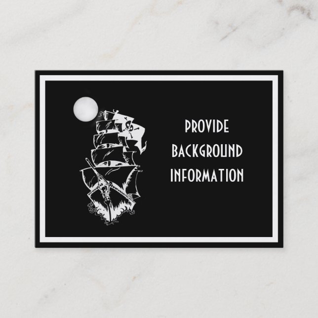 Tarjeta De Visita Barco pirata en alta mar (Anverso)