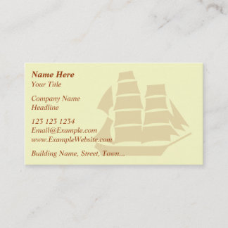 Tarjeta De Visita Barco pirata. Velero