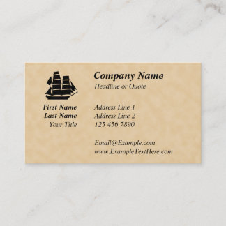 Tarjeta De Visita Barco pirata. Velero