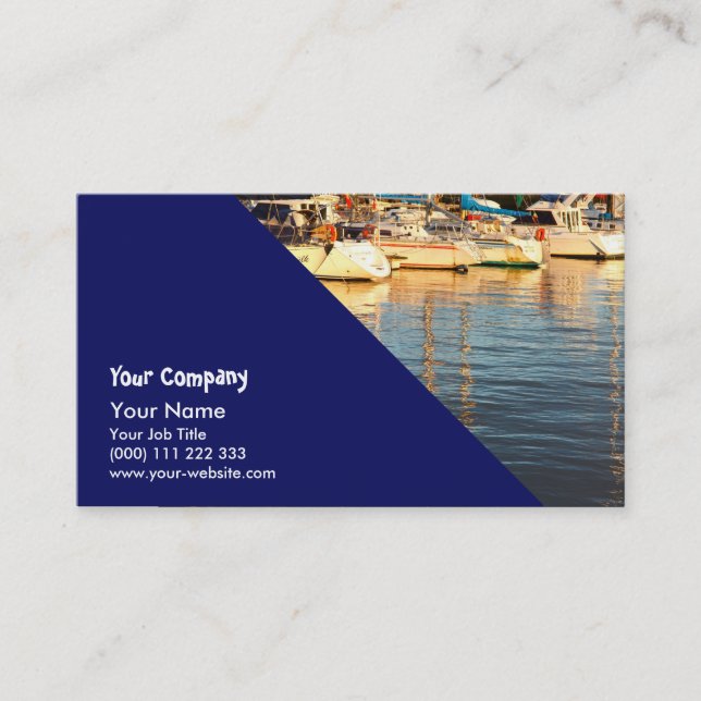 Tarjeta De Visita Barcos en el puerto deportivo (Anverso)