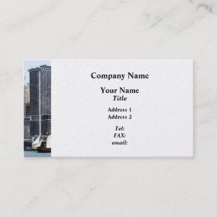 Tarjeta De Visita Barcos - Velero contra el horizonte de Manhattan