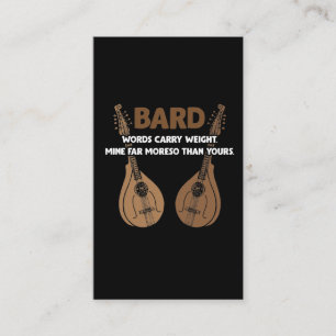 Tarjeta De Visita Bard D20 Dice Dungeon Dragons RPG Fantasy Gamer