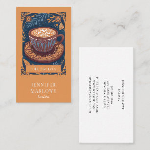 Tarjeta De Visita Barista Tarot Ilustrado