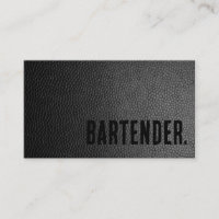 Barman de cuero negro para imitación