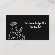 Barman profesional negro y blanco