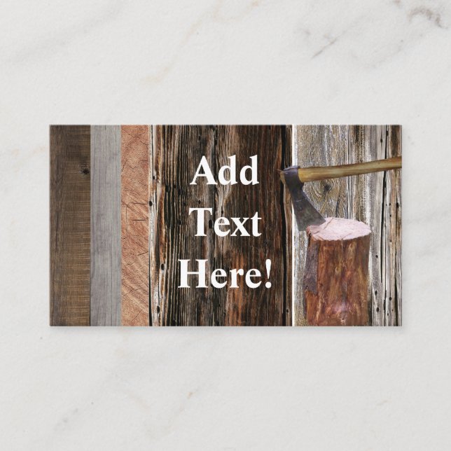 Tarjeta De Visita Barn Board Rustic Wood (Anverso)