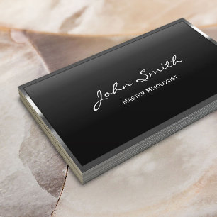 Tarjeta De Visita Barra de barras de mezclador de borde Metalizado