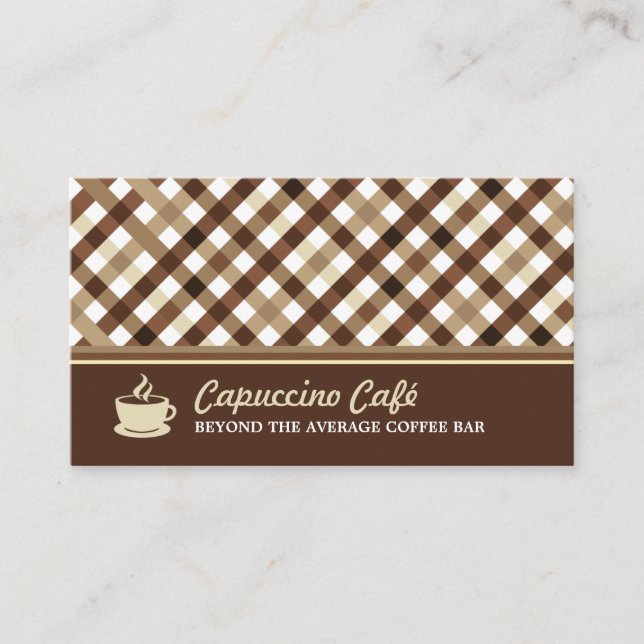 Tarjeta De Visita Barra de café con control retro (Anverso)