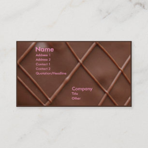 Tarjeta De Visita Barra de chocolate