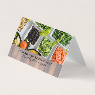 Tarjeta De Visita Barra de ensaladas   Culinario