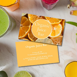 Tarjeta De Visita Barra de jugo naranja