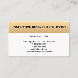 Tarjeta De Visita Barra de oro en blanco