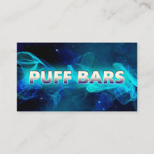 Tarjeta De Visita Barra De Puff Vape Blue Y Black Business Card