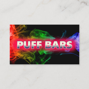 Tarjeta De Visita Barra de puff Vapes Desechable Black Business Card